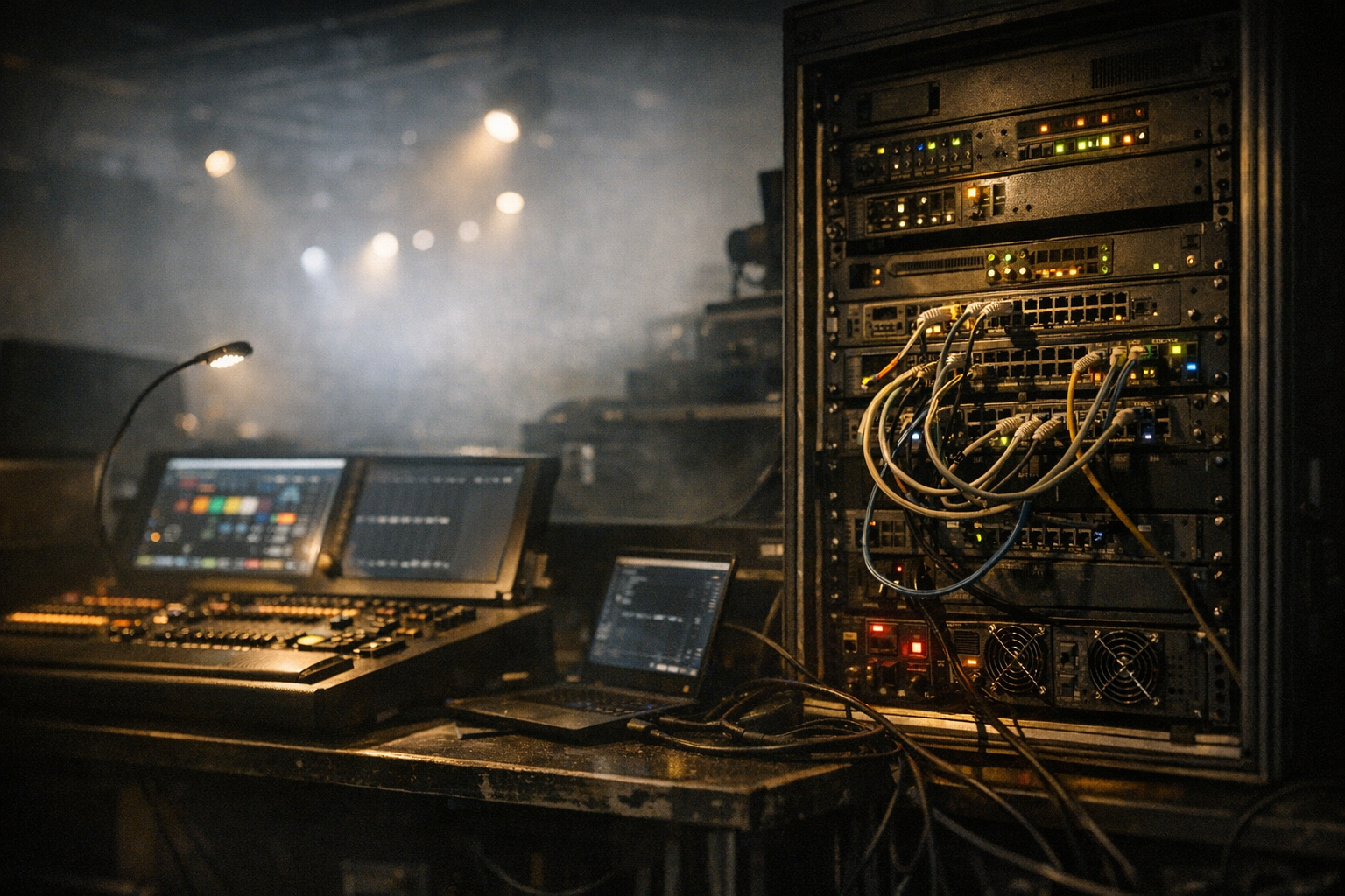 Professional front-of-house and rack gear context.